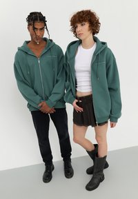 YOURTURN HEAVY ZIP HOODIE UNISEX - Felpa con zip - green