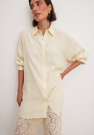 NA-KD CRINKLE QUALITY  - Button-down blouse - cream