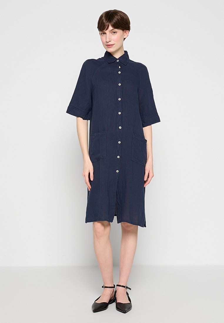 Le Monde du Lin Blousejurk donkerblauw Le Monde du Lin Blousejurk donkerblauw