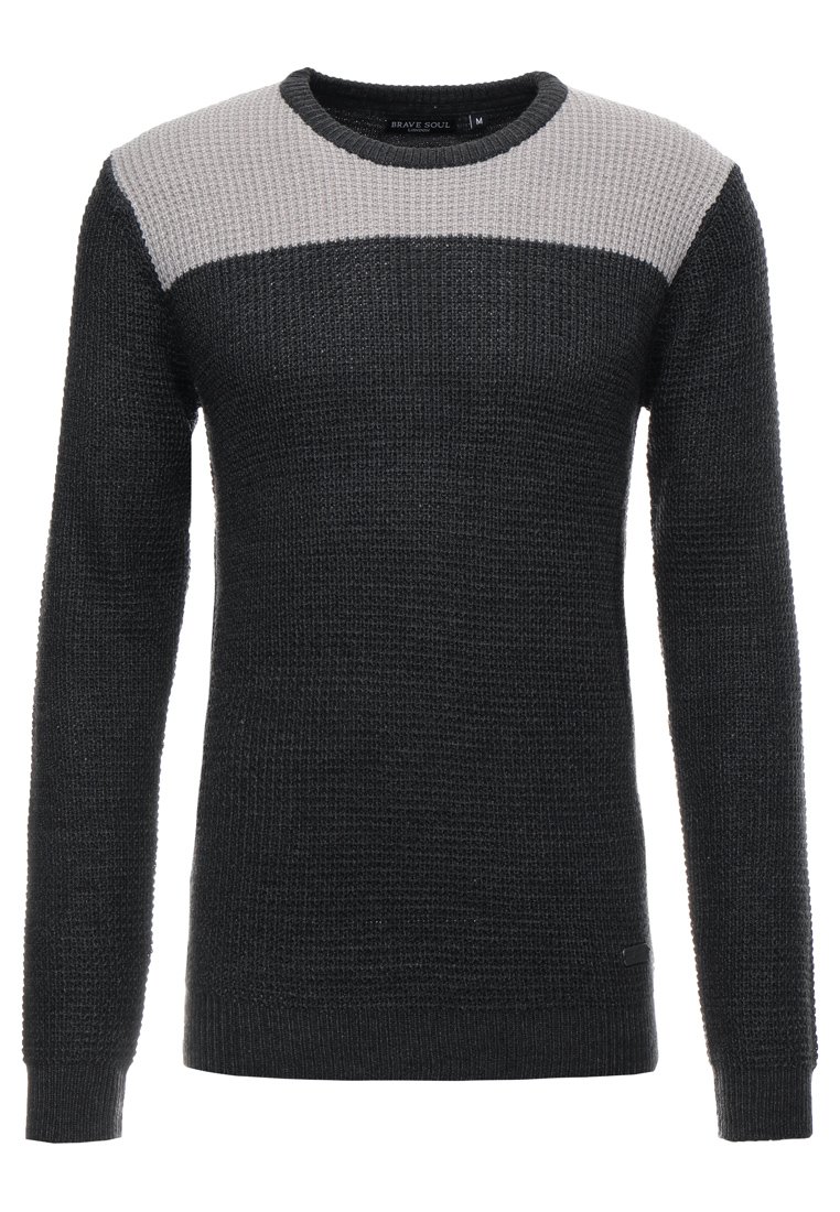 Brave Soul HERMES - Maglione - black/khaki/cachi - Zalando.it