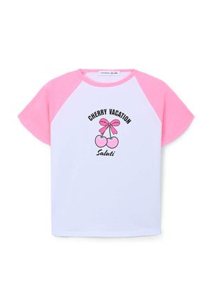 RAGLAN - T-shirt con stampa - rosa fluo
