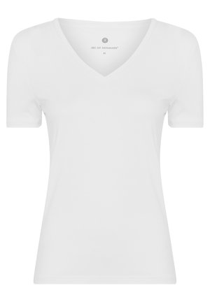 SLIM FIT V NECK - T-shirts basic - white