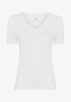 JBS OF DENMARK SLIM FIT V NECK - T-shirts basic - white