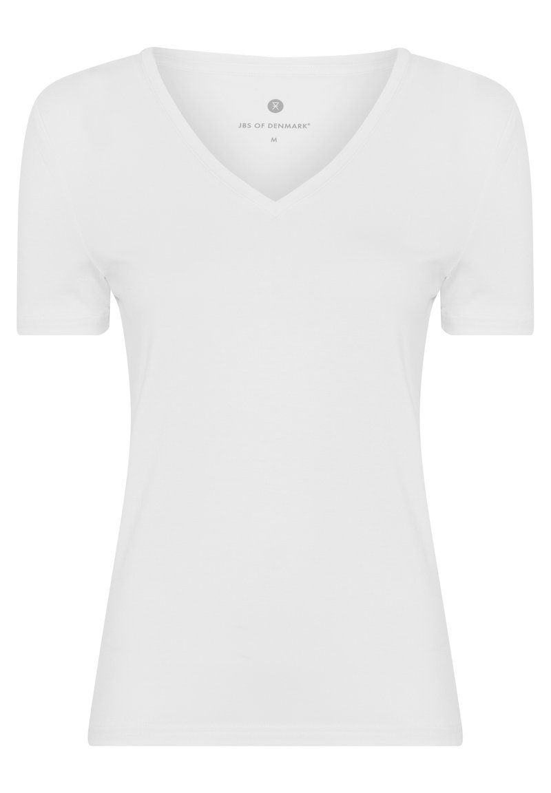JBS OF DENMARK SLIM FIT V NECK - T-shirts basic - white