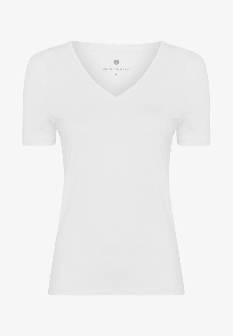 JBS OF DENMARK SLIM FIT V NECK - T-shirts basic - white
