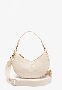 Lacoste SHOULDER BAG - Bolso de mano - bone white