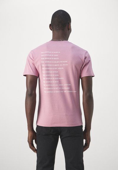 The Kooples MC - Marškinėliai su spaudiniu - pink wood