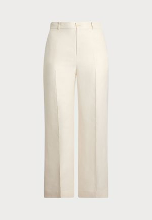 Lauren Ralph Lauren Woman LINEN BLEND TWILL WIDE LEG PANT - Broek - mascarpone cream