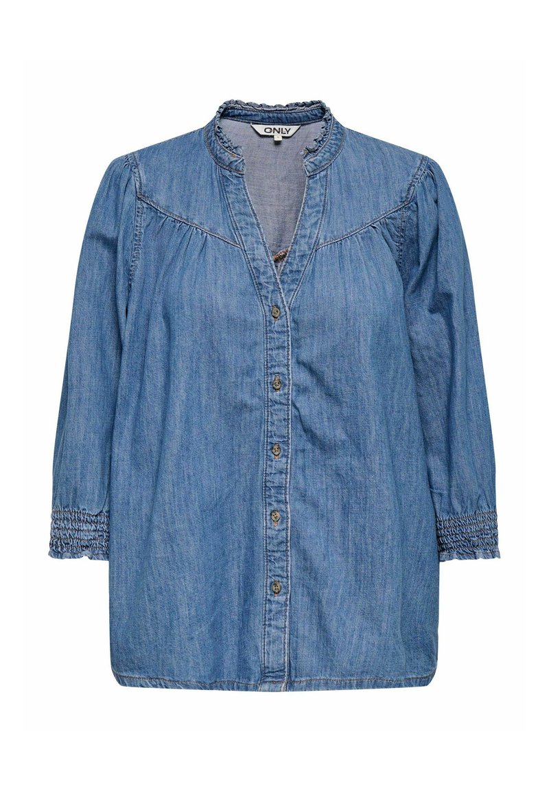 ONLY Button-down blouse - medium blue denim/blue denim - Zalando.co.uk