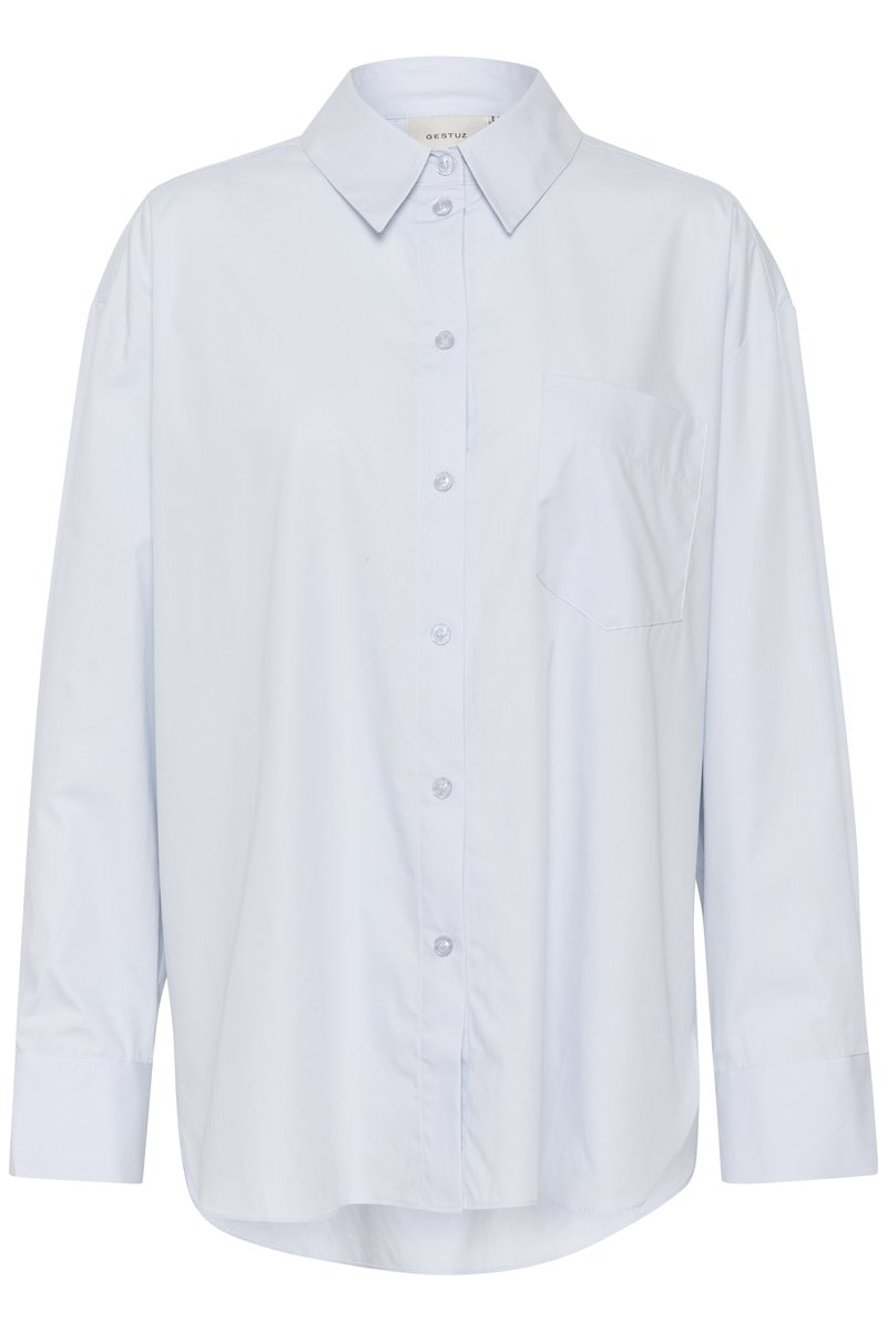 Gestuz Overhemdblouse lichtblauw Gestuz Overhemdblouse lichtblauw
