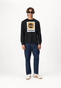 Timberland COLORED LONG SLEEVE TEE - Pitkähihainen paita - black