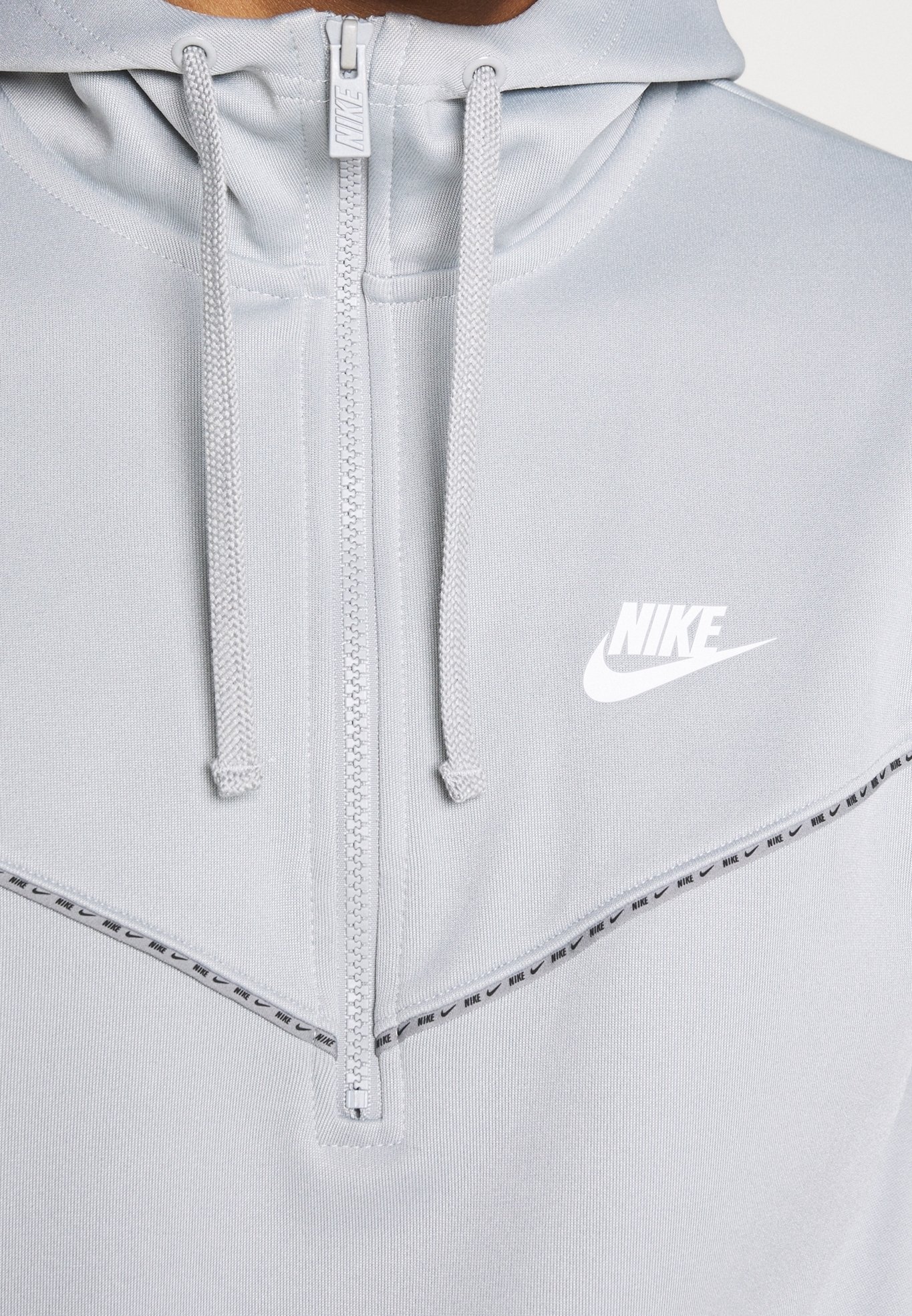 grey nike hoodie half zip