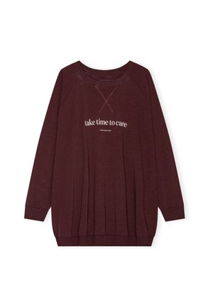 moshi moshi mind NOVEMBER SWEAT - Βασικό μπλουζάκι - burgundy