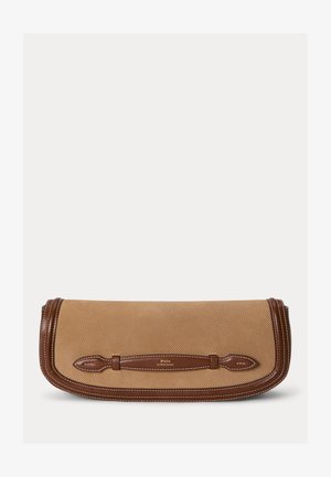 Polo Ralph Lauren, BELLPORT SUEDE LONG-FLAP CLUTCH - Clutch - biscotti/ciouo