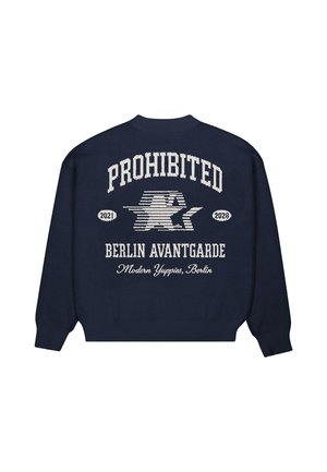 PROHIBITED, AVANTGARDE KNIT SWEATER UNISEX - Φούτερ - navy