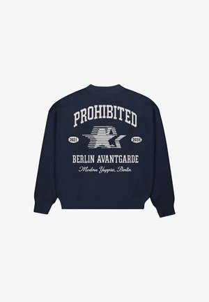 PROHIBITED, AVANTGARDE KNIT SWEATER UNISEX - Sweatshirt - navy