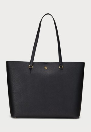 CROSSHATCH LEATHER LARGE KARLY TOTE - Veľká kabelka - black