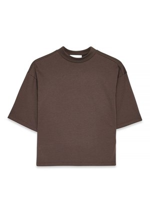 NA-KD, FUNNEL NECK SHAPED  - T-Shirt basic - brown