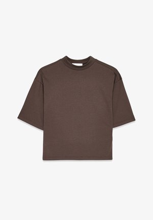 NA-KD, FUNNEL NECK SHAPED - T-Shirt basic - brown