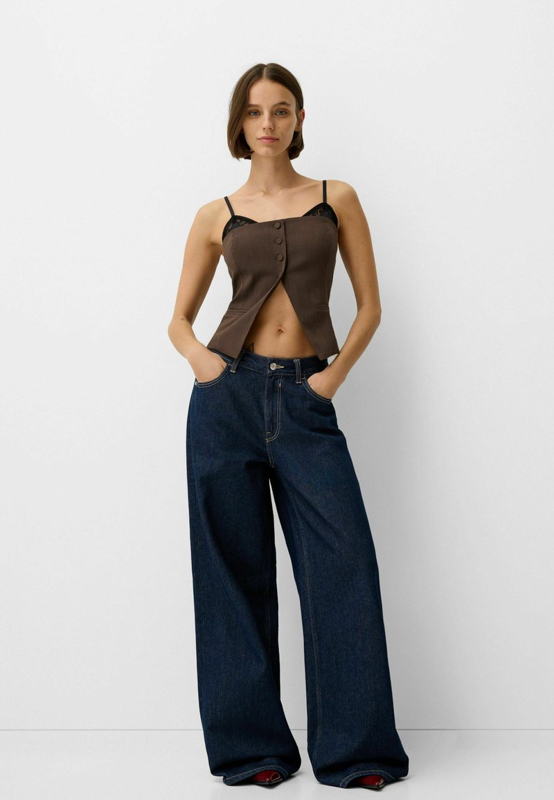 Bershka Top donkerbruin Bershka Top donkerbruin