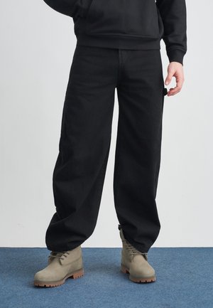 BAGGY BARREL LEG - Jean boyfriend - black