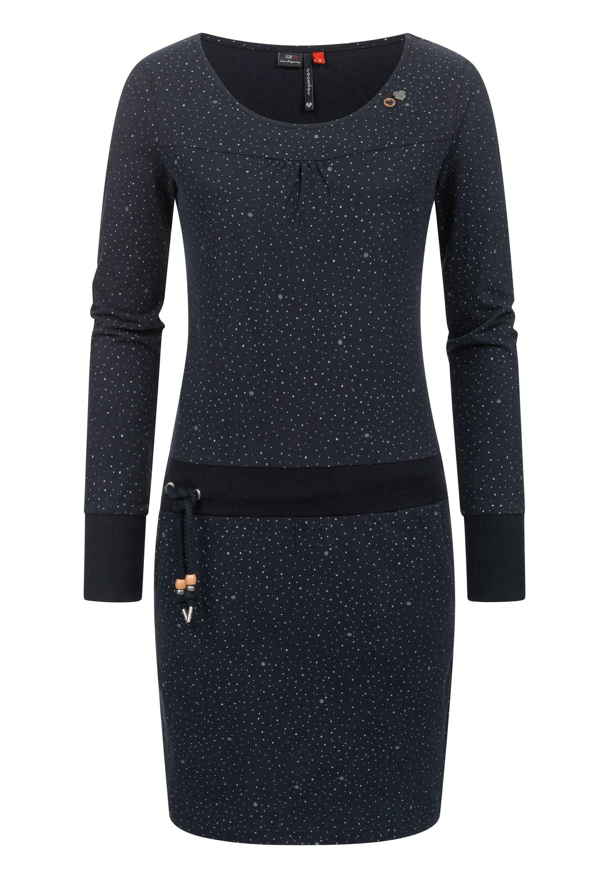 Ragwear Penelope Damen Langarmkleid - 100% Baumwolle, Mit Taillengürtel & Seitentaschen