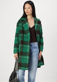 ONLY ONLADELINE LIFE CHECK COAT - Cappotto classico - green/mole/brown rice