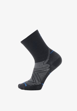 Smartwool RUN ZERO CUSHION MID CREW - Urheilusukat - black