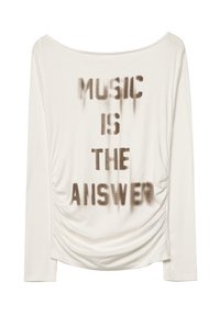 ASYMMETRIC PLACEMENT PRINT - Pitkähihainen paita - white