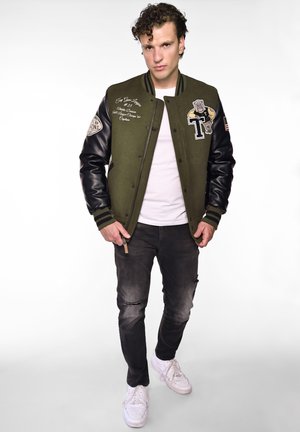 TOP GUN MIT ÄRMEL - Bomberjakke - olive/black