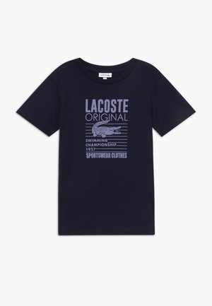 T-shirt print - navy blue/purpy