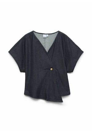 Vero Moda, ASYMMETRICAL TOP VMRANJA TOP - Blouse - dark blue denim