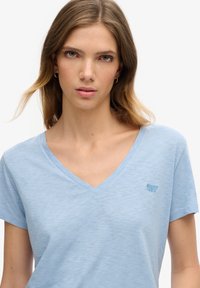 Superdry & Co EMBROIDERED V NECK  - T-shirt basic - forever blue