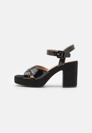 BRITT - Sandale s visokom petom - black