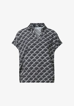 Street One, BLUSENSHIRT MIT HEMDKRAGEN UND ELASTIKSAUM - Blouse - shadowed navy