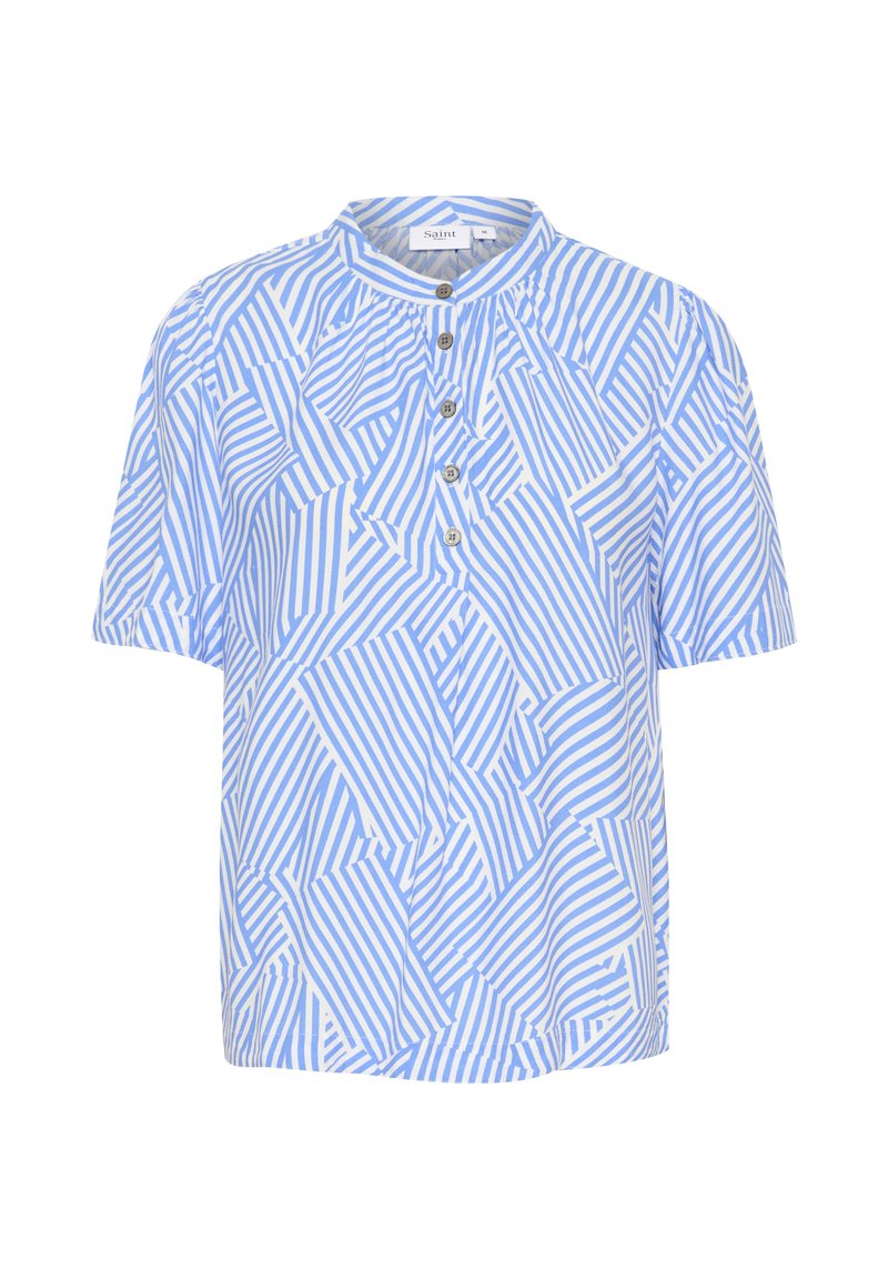 Saint Tropez Overhemdblouse blauw Saint Tropez Overhemdblouse blauw