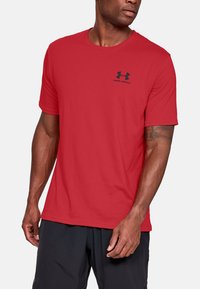 Under Armour - STYLE - Basic póló - red Miniatűr kép 1