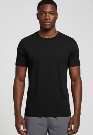 T-shirt basic - black repeat ss