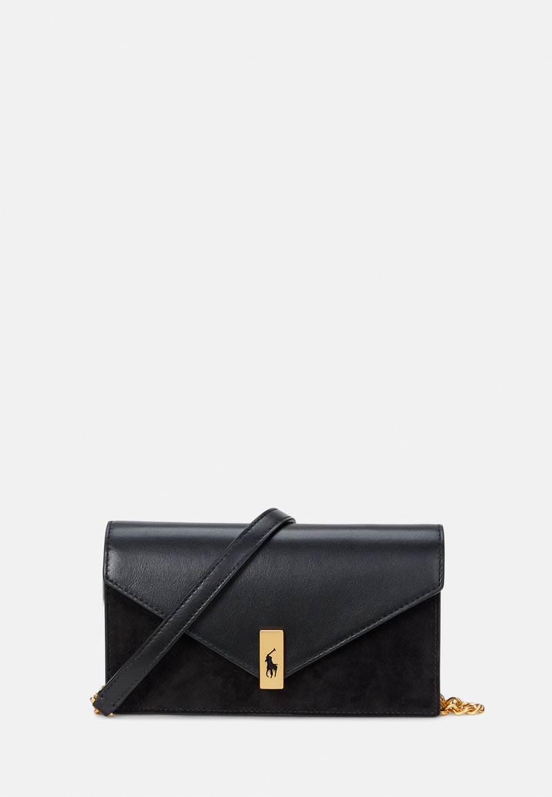 Polo Ralph Lauren POLO ID LEATHER SUEDE CHAIN WALLET & BAG - Vakarsomiņa - black