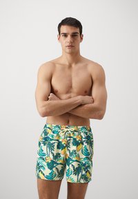 Björn Borg - PRINT SWIM - Zwemshorts - green/yellow Miniatuurafbeelding 1