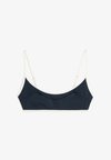 ARKET CONTRASTING BIKINI TOP - Haut de bikini - navy