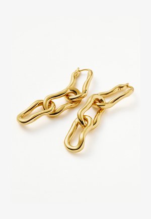 Missoma MOLTEN OVATE TRIPLE LINK DROP - Brincos - gold-coloured