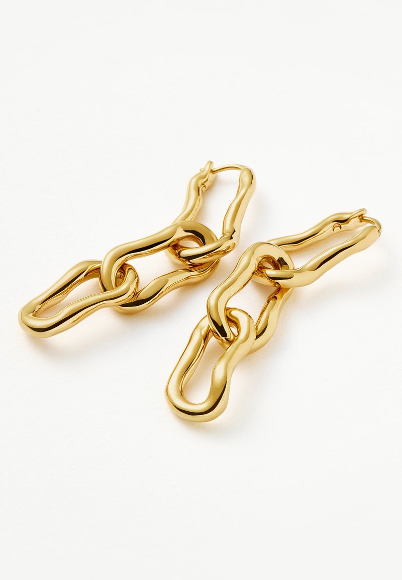 Missoma MOLTEN OVATE TRIPLE LINK DROP - Korvakorut - gold-coloured