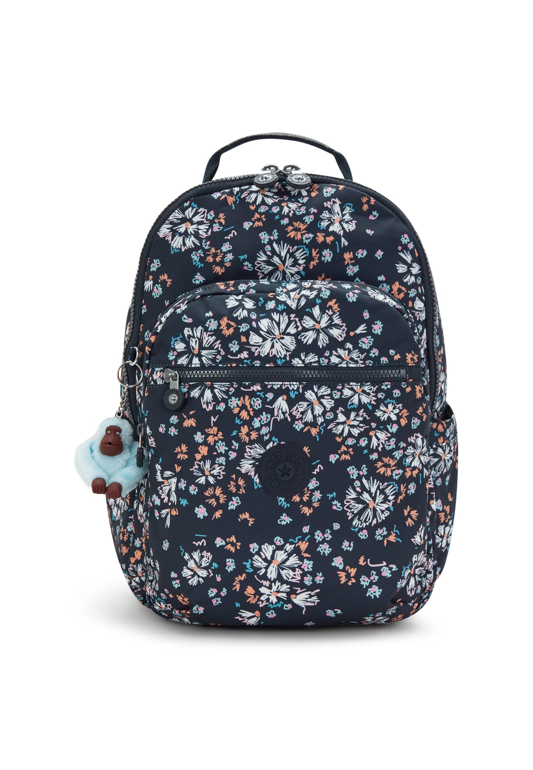 Black Kipling Backpack with Colorful Accents NWT NEW Kipling Seoul 15” Laptop Backpack - Jet Black Chain  main image 3