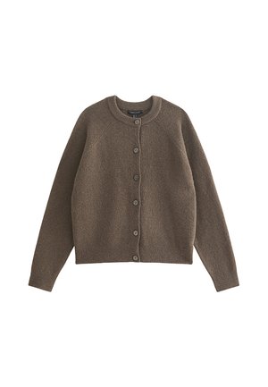 New Look, DARK  KNITTED MEET THE JEAN RAGLAN CARDIGAN - Vest - mink