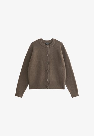 New Look, DARK KNITTED MEET THE JEAN RAGLAN CARDIGAN - Vest - mink