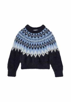 JEMMA FLUFFY FAIR ISLE - Džemper - navy