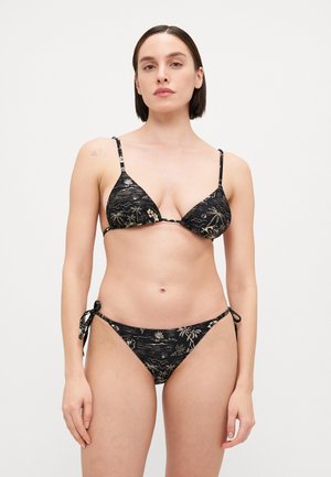 Emporio Armani TRIANGLE STRING BRIEF - Bikini - black/off-white