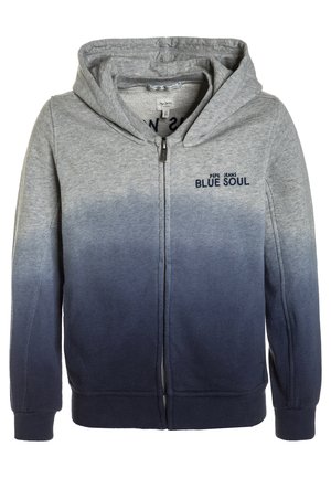 Sweater met rits - mottled grey