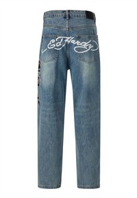 Ed Hardy SKULL SNAKE EAGLE TATTOO GRAPHIC - Jeansy Relaxed Fit